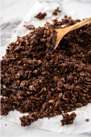 chocolate and mint granola